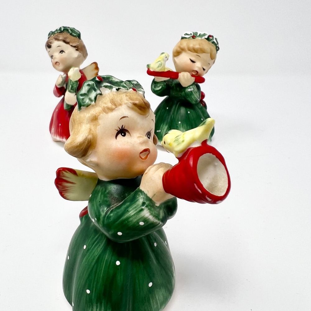 Vintage 1950's Set of 3 Lefton Christmas Angels Musical 1259N - Picture 5 of 8